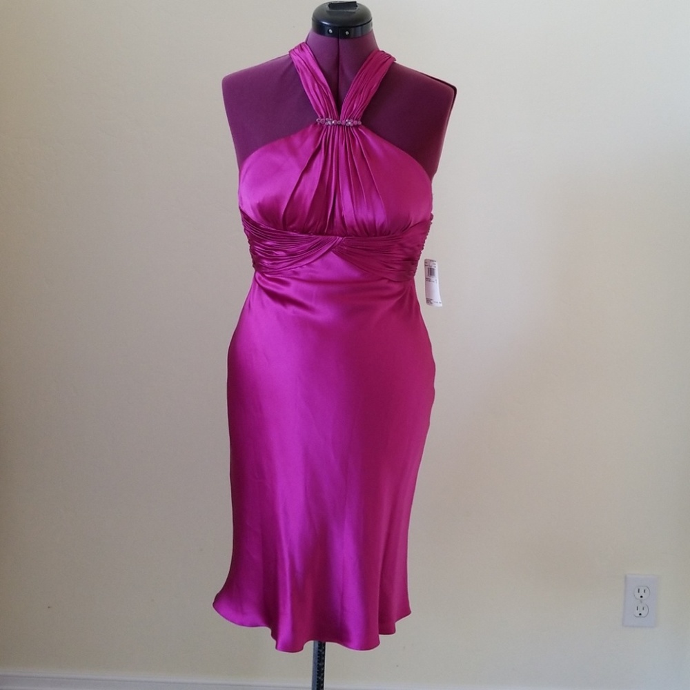Niteline pink (magenta) silk dress size 6